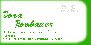 dora rombauer business card